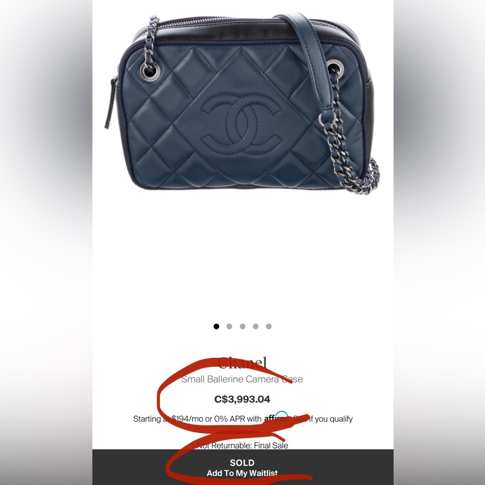 SOLD‼️Authentic Chanel small Ballerine Camera Case - Picture 16 of 16